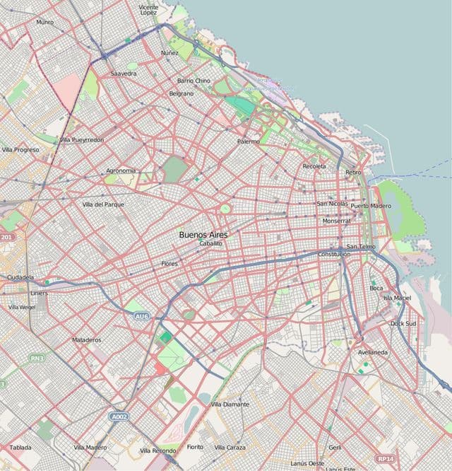 Buenos Aires roads map